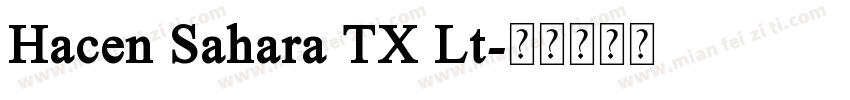 Hacen Sahara TX Lt字体转换